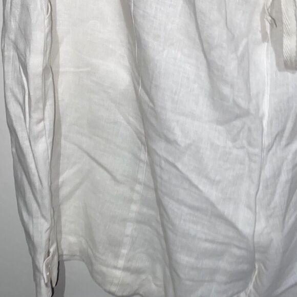 Coral Bay Women's White Elastic Waistband Linen Blend Shorts Size Large - Picture 2 of 5